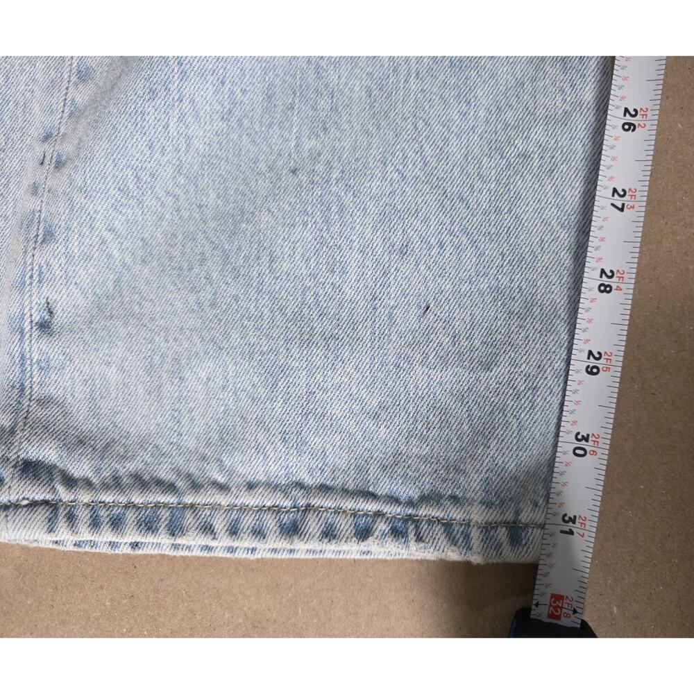 ZARA Size 8 Distressed Straight Leg Jeans NWT Light Wash Blue Cotton Black Label - Picture 11 of 15